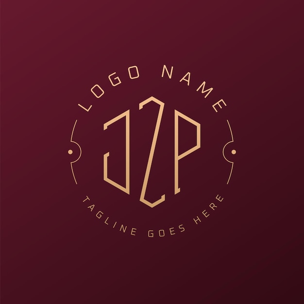 Diseño de logotipo de lujo JZP Letra elegante JZP Monograma Logotipo minimalista Poligono plantilla de diseño de logotipo JZP