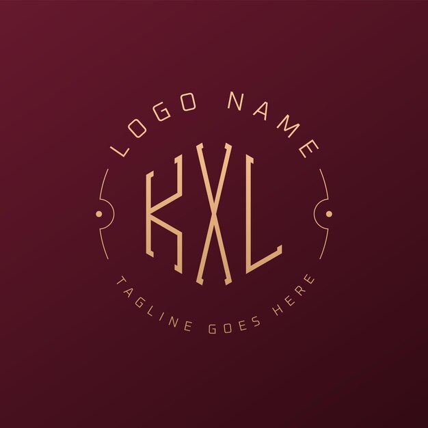 Diseño de logotipo de lujo KXL Letra elegante KXL Monograma Logotipo minimalista Poligono KXL Template de diseño de logotipo