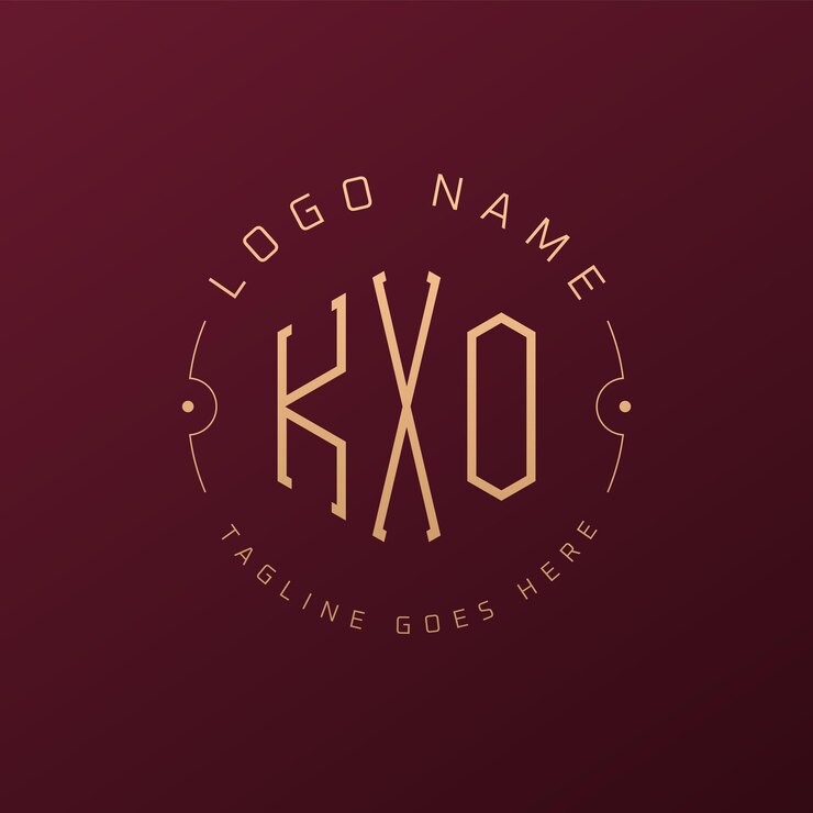 Vector diseño de logotipo de lujo kxo letra elegante kxo monograma logotipo minimalista poligono plantilla de diseño de logotipo kxo