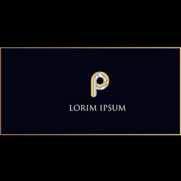 Diseño de logotipo de lujo con la letra P en círculo Un emblema elegante y atemporal