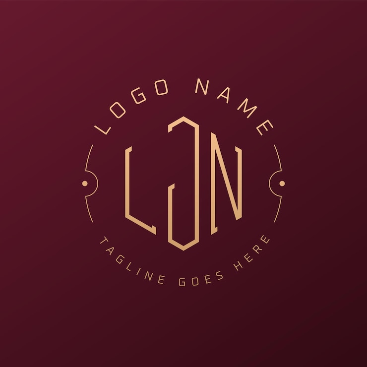 Vector diseño de logotipo de lujo ljn letra elegante ljn monograma logotipo minimalista poligono ljn templata de diseño de logotipo