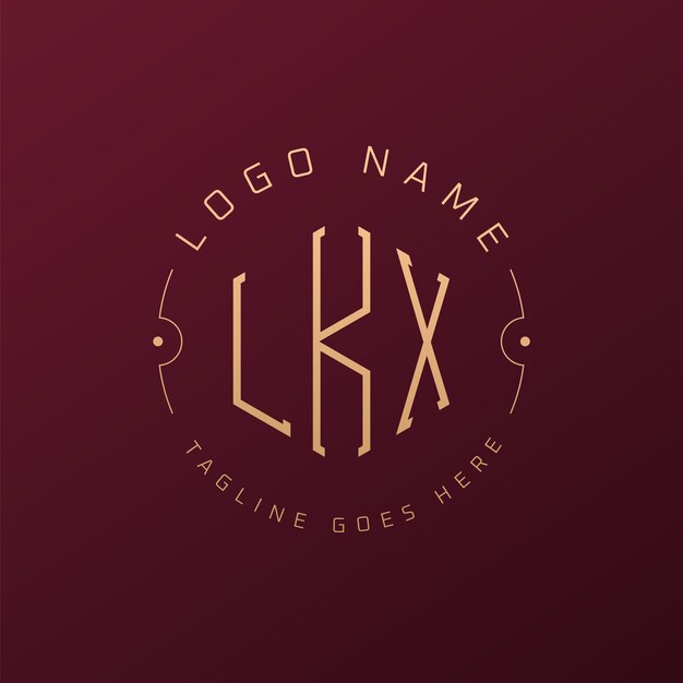 Diseño de logotipo de lujo LKX Letra elegante LKX Monograma Logotipo minimalista Polígono LKX Template de diseño de logotipo