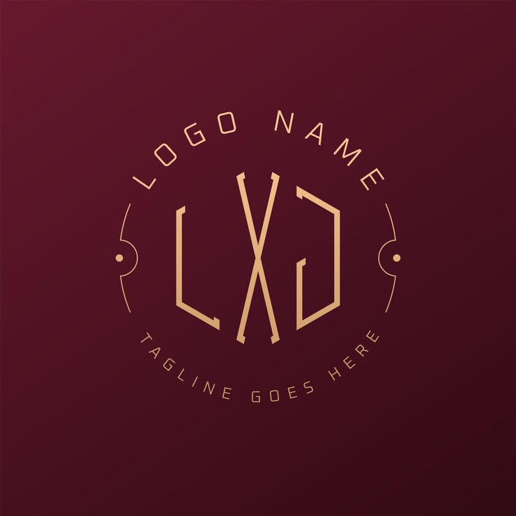 Vector diseño de logotipo de lujo lxj letra elegante lxj monograma logotipo minimalista poligono lxj template de diseño de logotipo