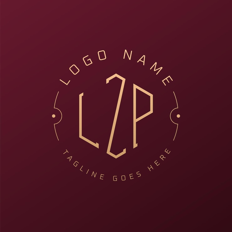 Vector diseño de logotipo de lujo lzp letra elegante lzp monograma logotipo minimalista poligono lzp template de diseño de logotipo