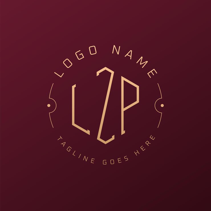Vector diseño de logotipo de lujo lzp letra elegante lzp monograma logotipo minimalista poligono lzp template de diseño de logotipo
