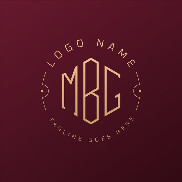 Diseño de logotipo de lujo de MBG Letra elegante MBG Monograma Logotipo minimalista Poligono plantilla de diseño de logotipo MBG
