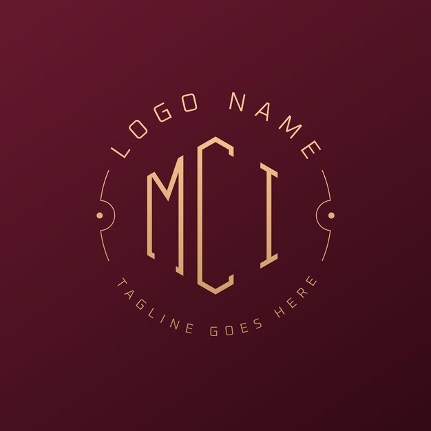 Diseño de logotipo de lujo de MCI Letra elegante MCI Monograma Logotipo minimalista Poligono plantilla de diseño de logotipo MCI
