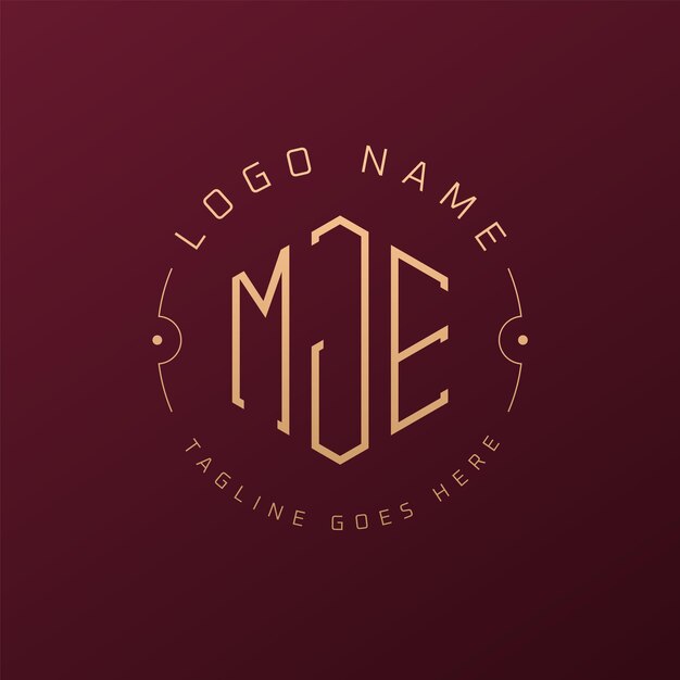 Diseño de logotipo de lujo de MJE Letra elegante MJE Monograma Logotipo minimalista Poligono plantilla de diseño de logotipo MJE