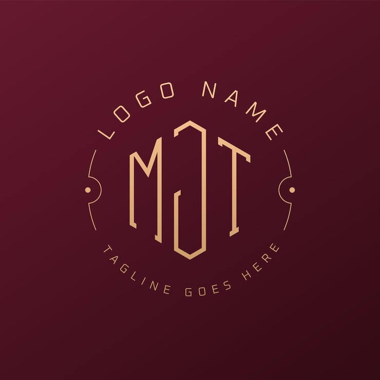 Vector diseño de logotipo de lujo mjt letra elegante mjt monograma logotipo minimalista poligono plantilla de diseño de logotipo mjt