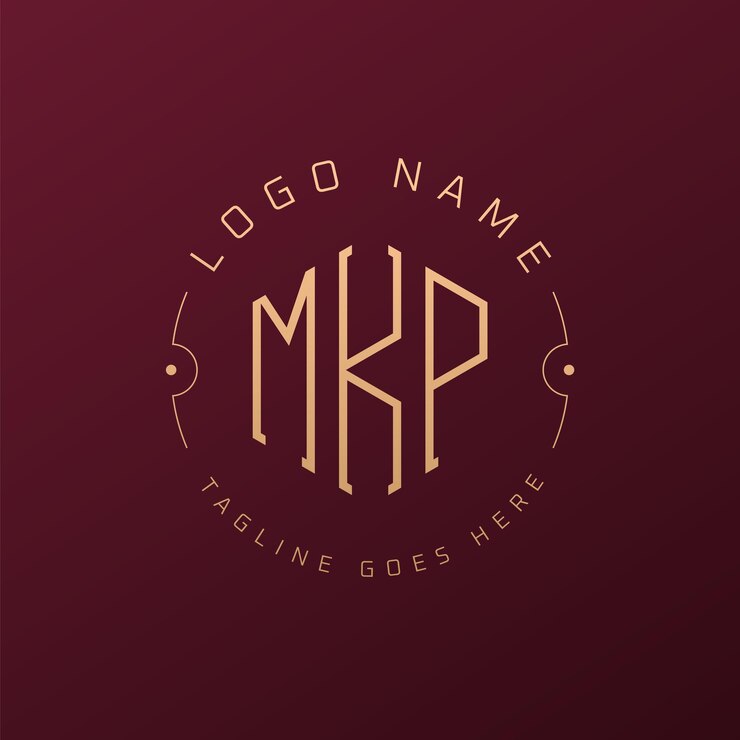 Vector diseño de logotipo de lujo mkp letra elegante mkp monograma logotipo minimalista poligono plantilla de diseño de logotipo mkp