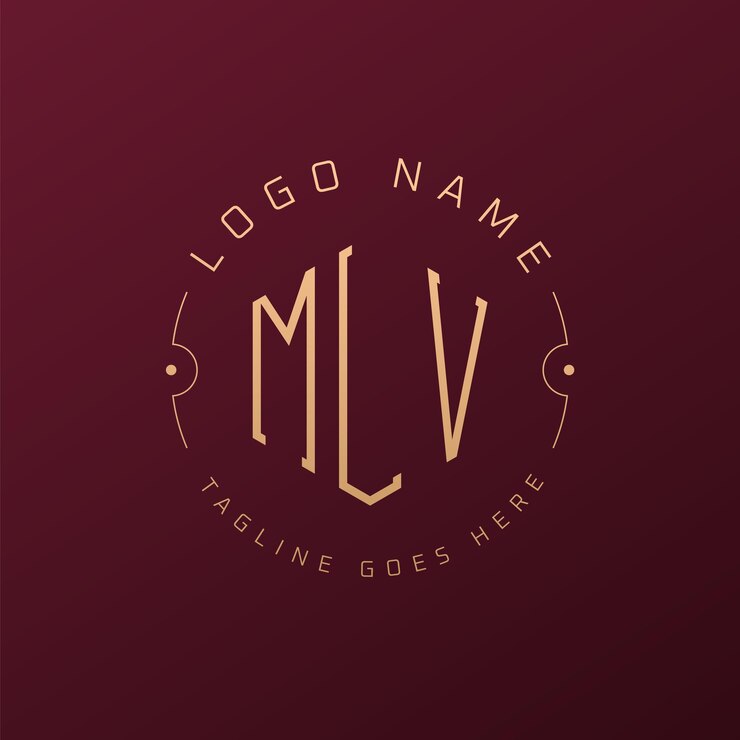 Vector diseño de logotipo de lujo mlv letra elegante mlv monograma logotipo minimalista polígono plantilla de diseño de logotipo mlv
