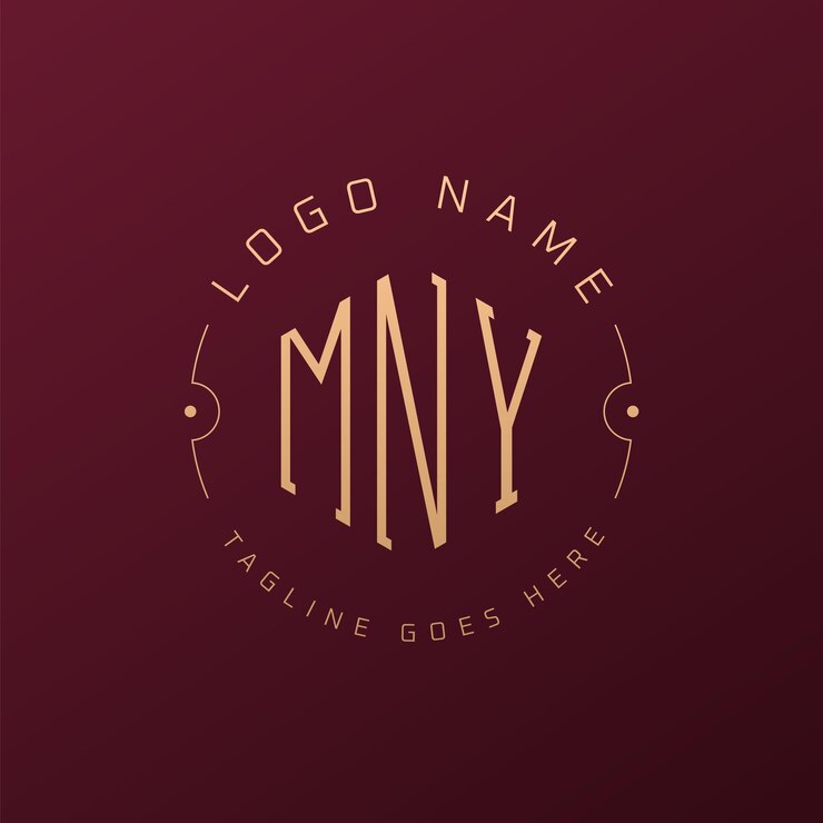Vector diseño de logotipo de lujo mny letra elegante mny monograma logotipo minimalista poligono plantilla de diseño de logotipo mny