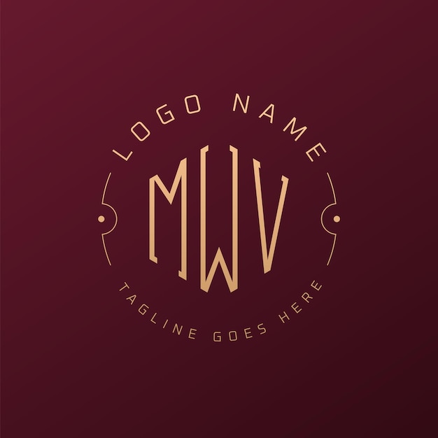 Diseño de logotipo de lujo MWV Letra elegante MWV Monograma Logotipo minimalista Poligono plantilla de diseño de logotipo MWV