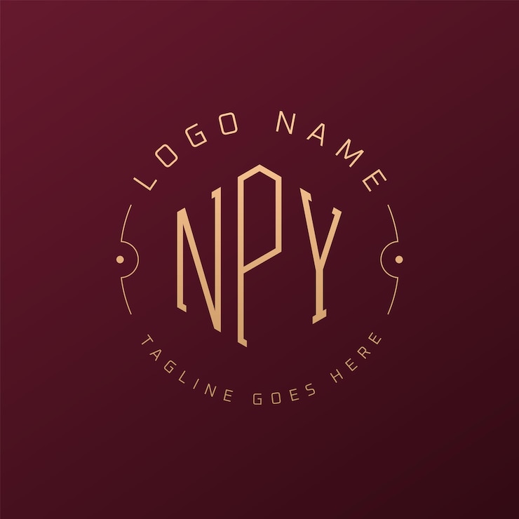Vector diseño de logotipo de lujo npy letra elegante npy monograma logotipo minimalista poligono template de diseño de logotipo npy