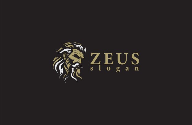 diseño de logotipo de lujo premium de Zeus ilustración vectorial