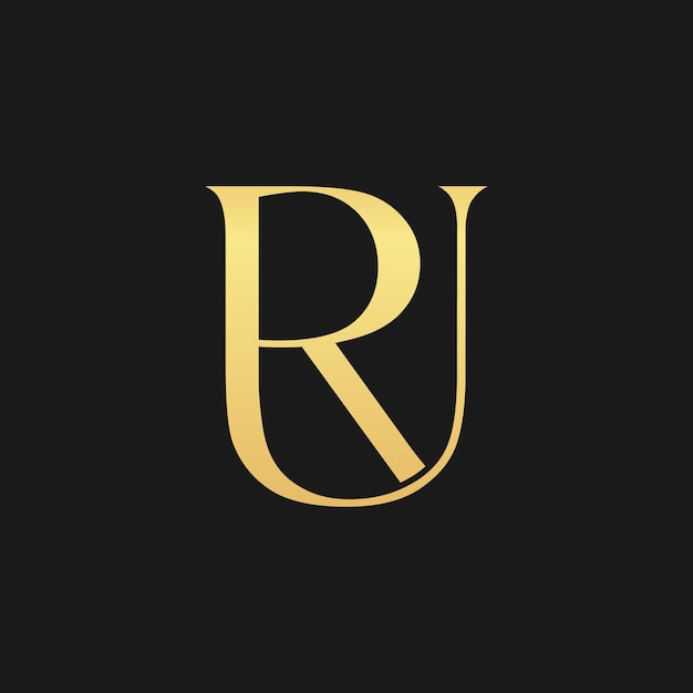 Diseño de logotipo de lujo RU.