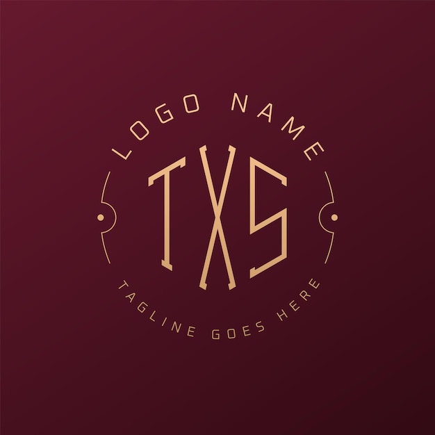 Diseño de logotipo de lujo TXS Letra elegante TXS Monograma Logotipo minimalista Poligono plantilla de diseño de logotipo TXS
