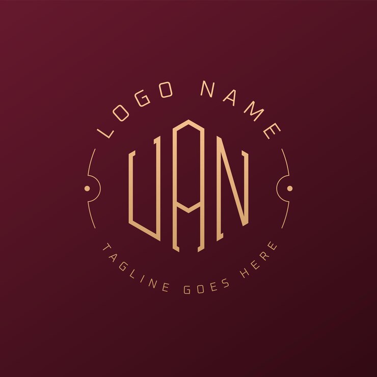Vector diseño de logotipo de lujo de uan elegante letra de uan monograma de logotipo minimalista poligono de uan template de diseño de logotipo