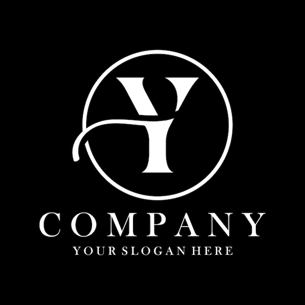 Diseño de logotipo de lujo Y Vector de diseño de letras Y