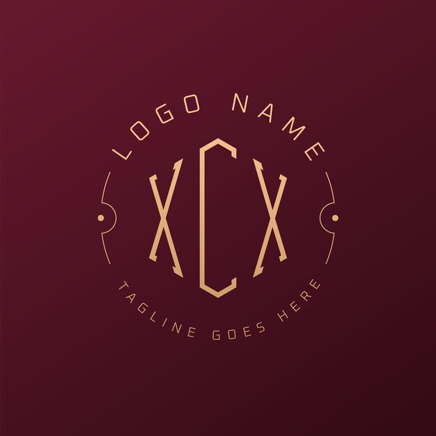 Diseño de logotipo de lujo XCX Letra elegante XCX Monograma Logotipo minimalista Polígono XCX Template de diseño de logotipo