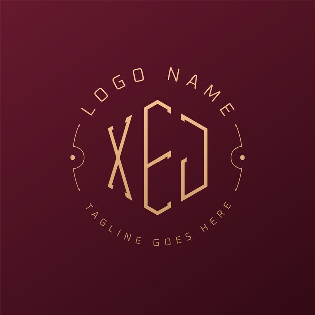 Diseño de logotipo de lujo XEJ Letra elegante XEJ Monograma Logotipo minimalista Polígono plantilla de diseño de logotipo XEJ