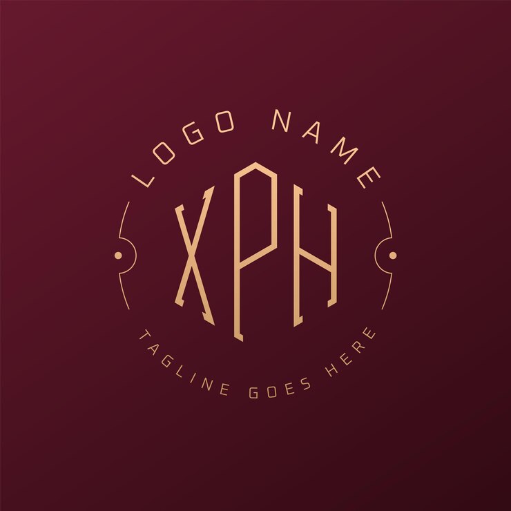 Vector diseño de logotipo de lujo xph letra elegante xph monograma logotipo minimalista polígono plantilla de diseño de logotipo xph