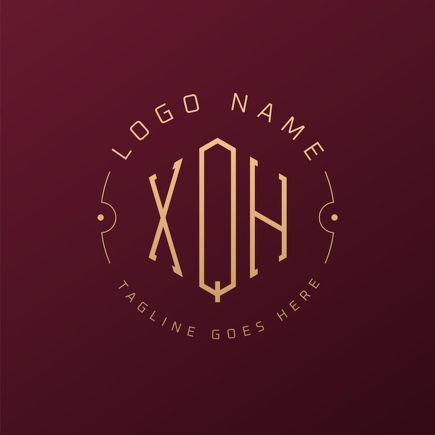 Diseño de logotipo de lujo XQH Letra elegante XQH Monograma Logotipo minimalista Poligono XQH Templata de diseño de logotipo