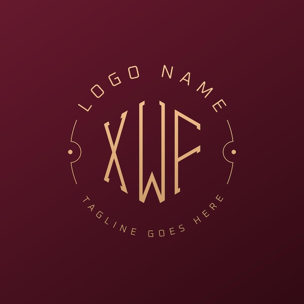 Diseño de logotipo de lujo XWF Letra elegante XWF Monograma Logotipo minimalista Poligono XWF Template de diseño de logotipo