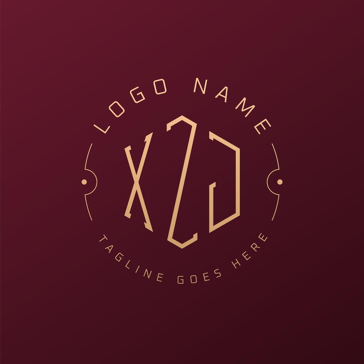 Vector diseño de logotipo de lujo xzj letra elegante xzj monograma logotipo minimalista poligono xzj template de diseño de logotipo