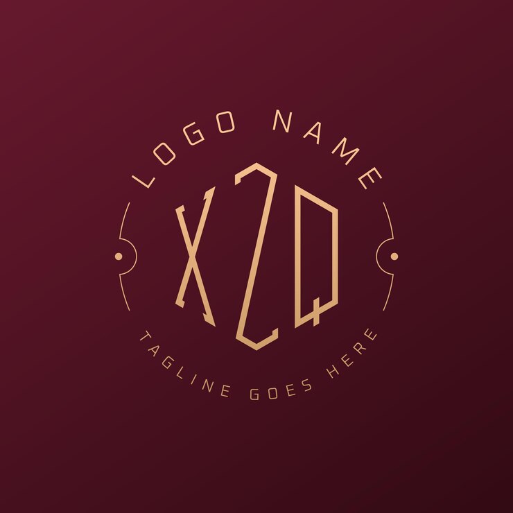 Vector diseño de logotipo de lujo xzq letra elegante xzq monograma logotipo minimalista poligono xzq template de diseño de logotipo