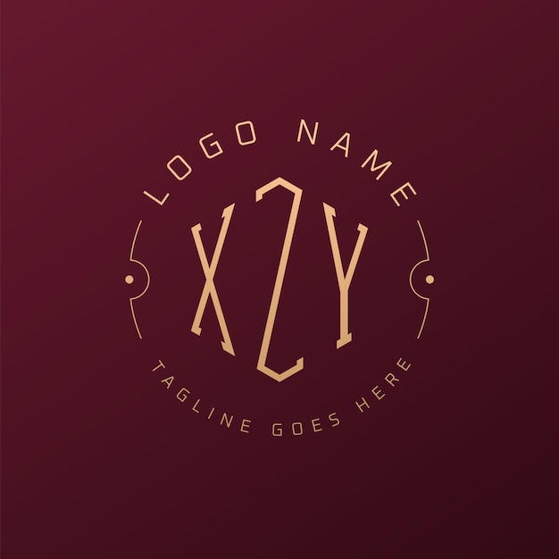Diseño de logotipo de lujo XZY Letra elegante XZY Monograma Logotipo minimalista Poligono plantilla de diseño de logotipo XZY