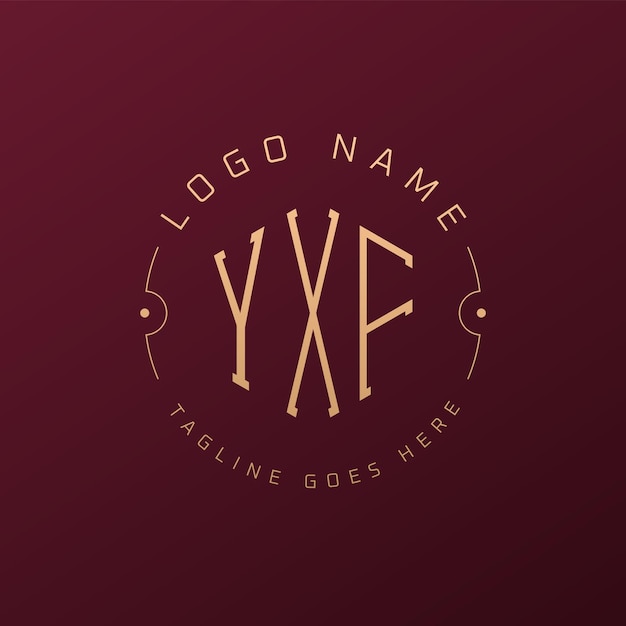 Diseño de logotipo de lujo YXF Letra elegante YXF Monograma Logotipo minimalista Poligono plantilla de diseño de logotipo YXF