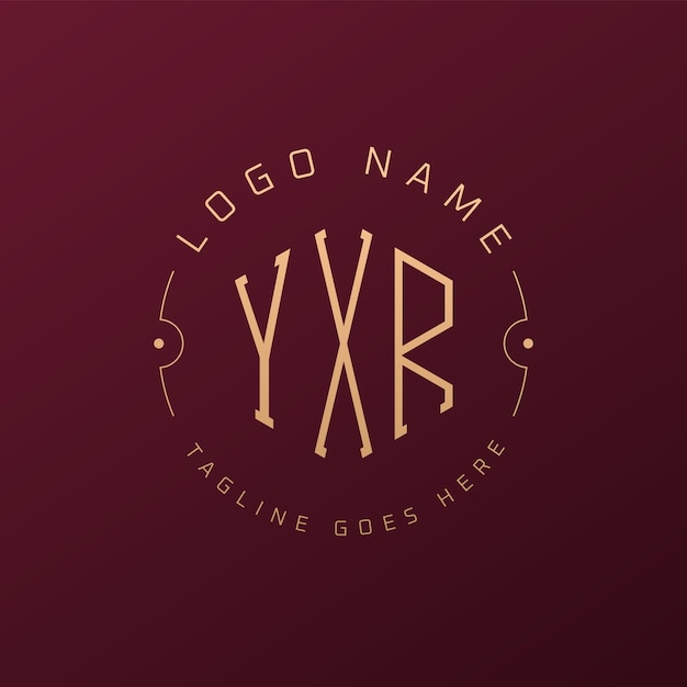Diseño de logotipo de lujo YXR Letra elegante YXR Monograma Logotipo minimalista Poligono plantilla de diseño de logotipo YXR