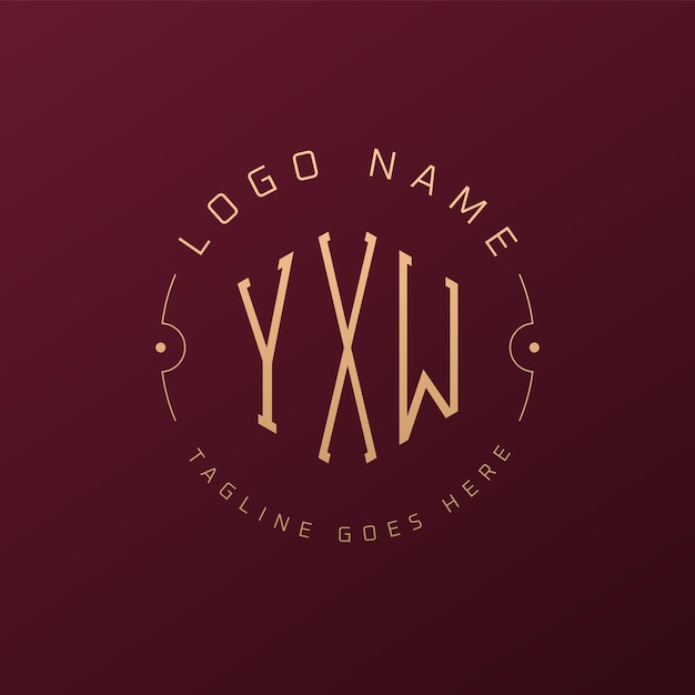 Diseño de logotipo de lujo YXW Letra elegante YXW Monograma Logotipo minimalista Poligono plantilla de diseño de logotipo YXW