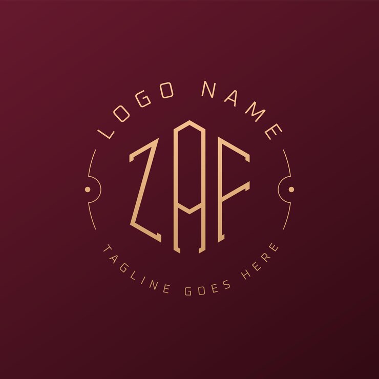 Vector diseño de logotipo de lujo zaf letra elegante zaf monograma logotipo minimalista poligono plantilla de diseño de logotipo zaf