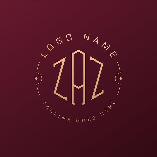 Diseño de logotipo de lujo ZAZ Letral elegante ZAZ Monograma Logotipo minimalista Poligono plantilla de diseño de logotipo ZAZ