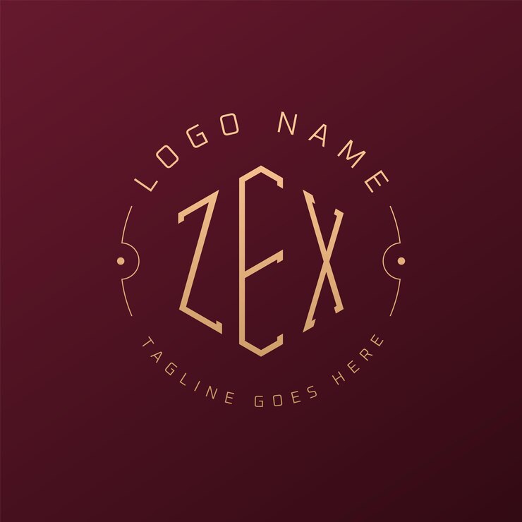 Vector diseño de logotipo de lujo zex letra elegante zex monograma logotipo minimalista polígono plantilla de diseño de logotipo zex