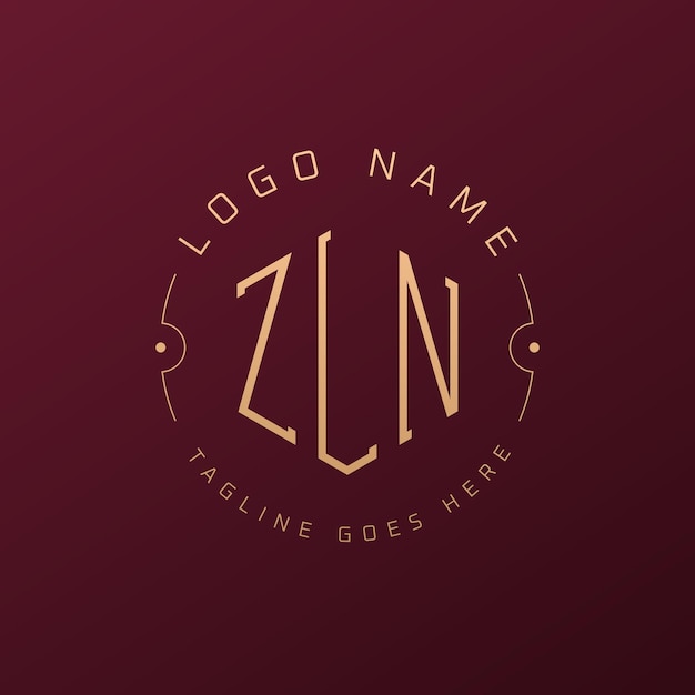Diseño de logotipo de lujo ZLN Letra elegante ZLN Monograma Logotipo minimalista Poligono plantilla de diseño de logotipo ZLN