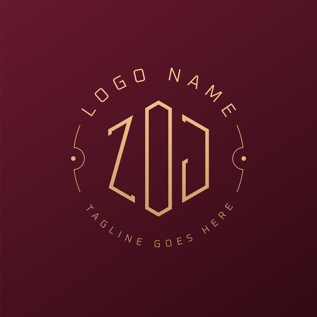 Diseño de logotipo de lujo ZOJ Letra elegante ZOJ Monograma Logotipo minimalista Poligono plantilla de diseño de logotipo ZOJ