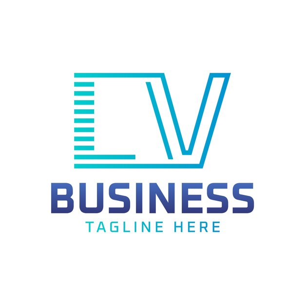 Diseño del logotipo LV Letra moderna elegante Logotipo LV para negocios
