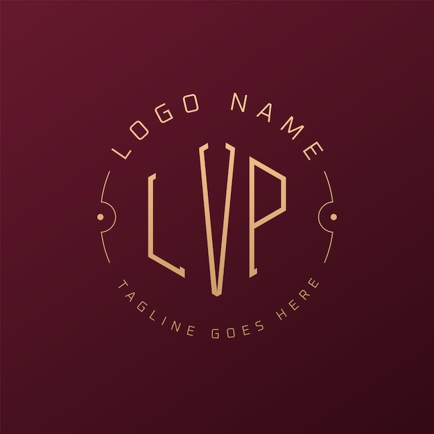 Diseño de logotipo LVP de lujo Letra elegante LVP Monograma Logotipo minimalista Poligono LVP Templata de diseño de logotipo