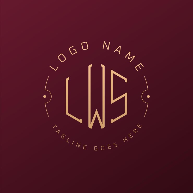 Vector diseño de logotipo lws de lujo letra elegante lws monograma logotipo minimalista poligono lws plantilla de diseño de logotipo