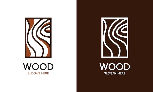 Diseño de logotipo de madera