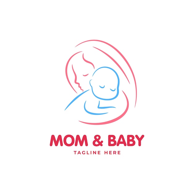 diseño de logotipo para una madre y un bebé
