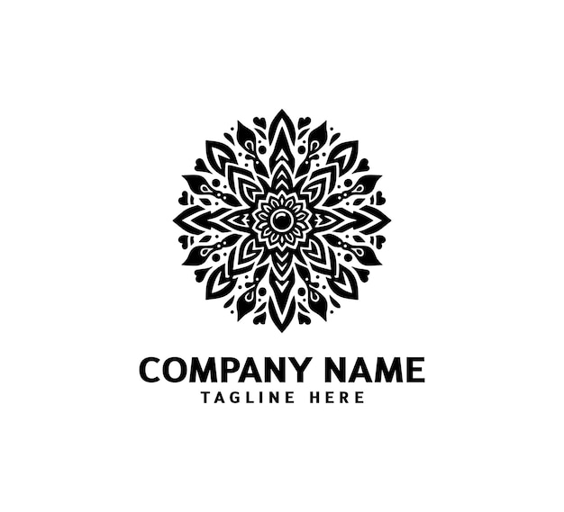 Diseño del logotipo de Mandala Belleza abstracta Mandala Ornamento floral Estilo de ornamento de círculo decorativo