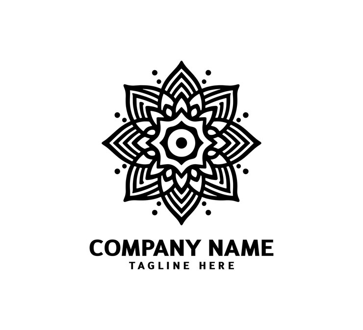 Diseño del logotipo de Mandala Belleza abstracta Mandala Ornamento floral Estilo de ornamento de círculo decorativo