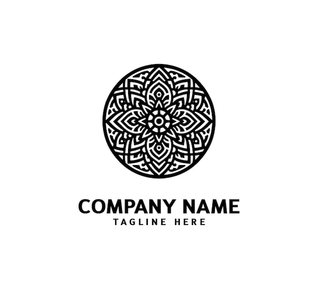 Diseño del logotipo de Mandala Belleza abstracta Mandala Ornamento floral Estilo de ornamento de círculo decorativo