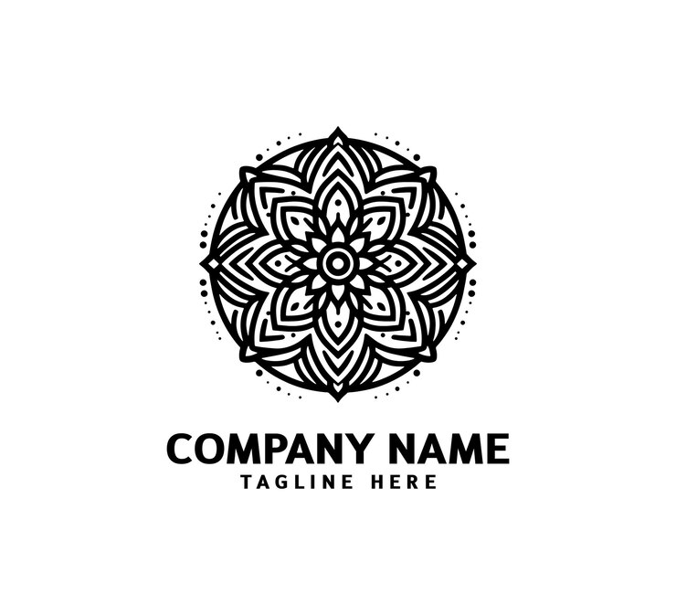 Diseño del logotipo de Mandala Belleza abstracta Mandala Ornamento floral Estilo de ornamento de círculo decorativo