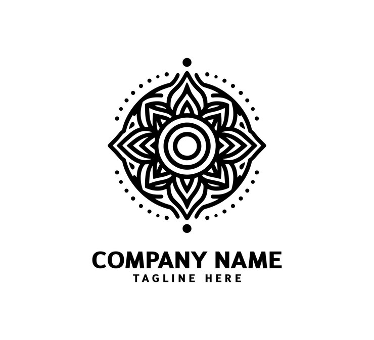 Diseño del logotipo de Mandala Belleza abstracta Mandala Ornamento floral Estilo de ornamento de círculo decorativo