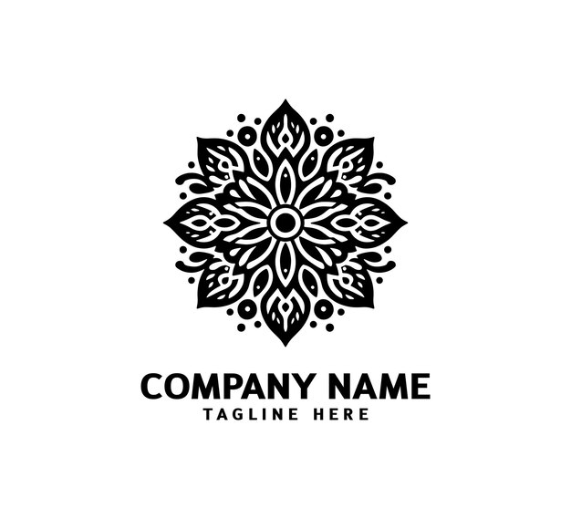 Diseño del logotipo de Mandala Belleza abstracta Mandala Ornamento floral Estilo de ornamento de círculo decorativo